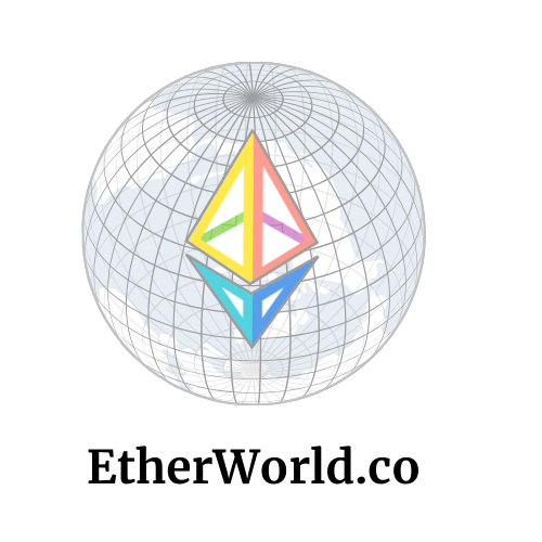 EtherWorld logo — stacked, dark