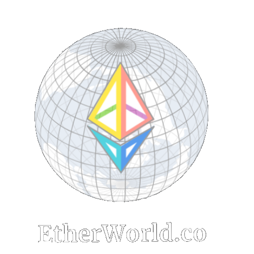 EtherWorld logo — stacked, light