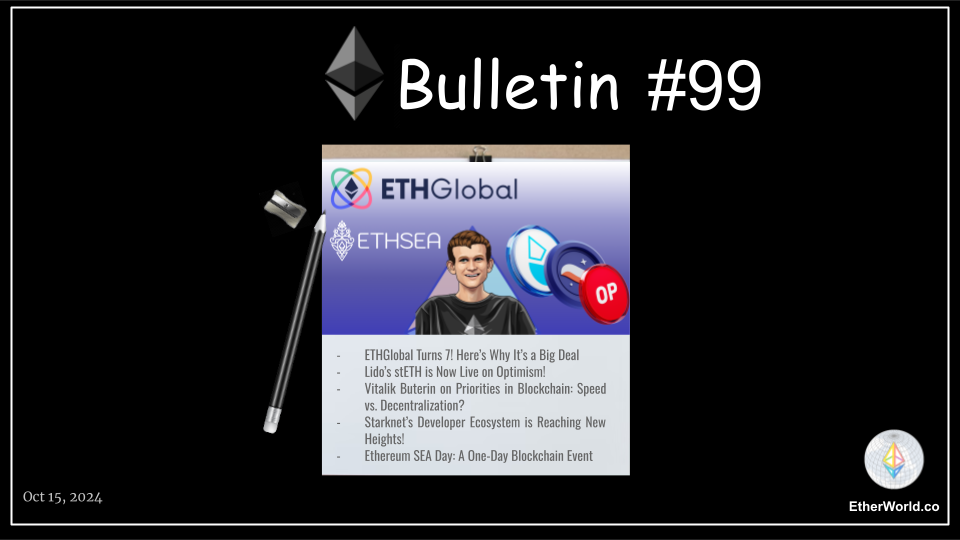 Ethereum Bulletin #99: Vitalik's Insights, Starknet's Developer Surge, and Lido's stETH Launch!