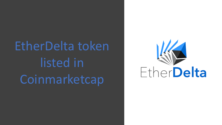 EtherDelta token listed in Coinmarketcap