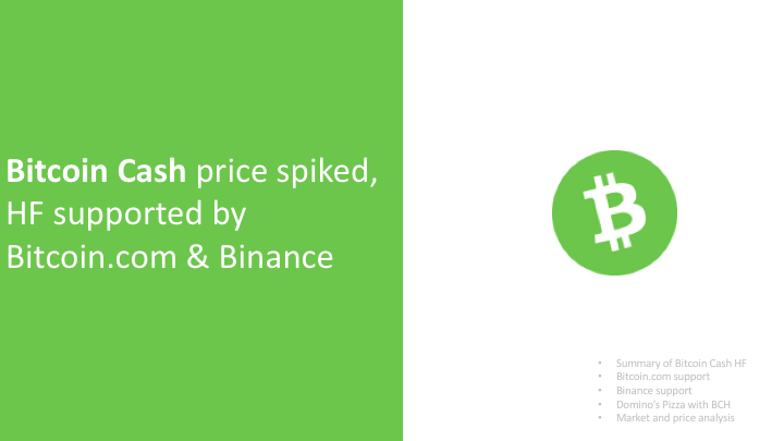 Bitcoin Cash price spiked, HF supported by Bitcoin.com & Binance, Ledger suspending services