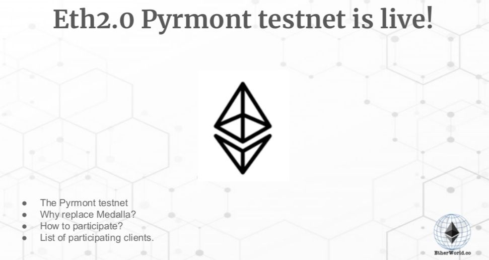 Eth2.0 Pyrmont testnet is live!