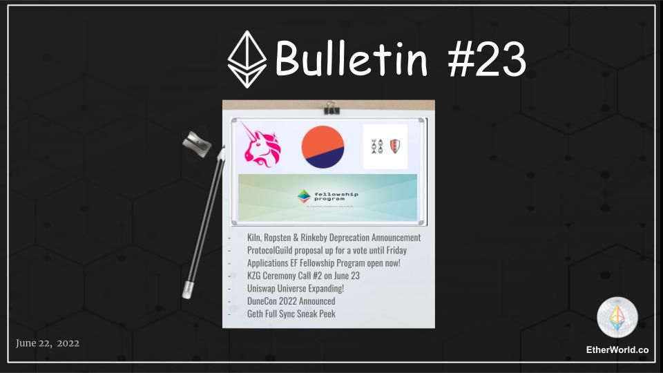 Ethereum Bulletin #23