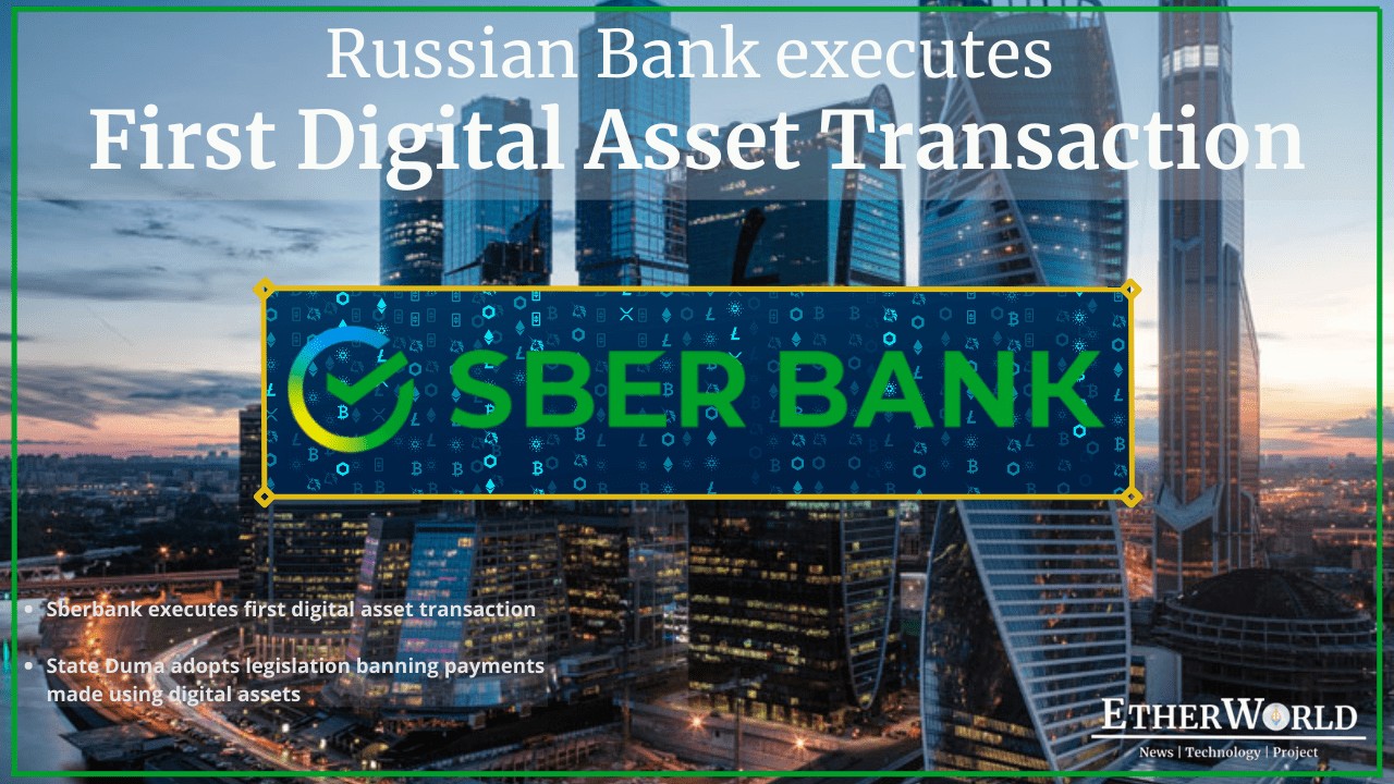 Russian Bank executes first Digital Asset transaction