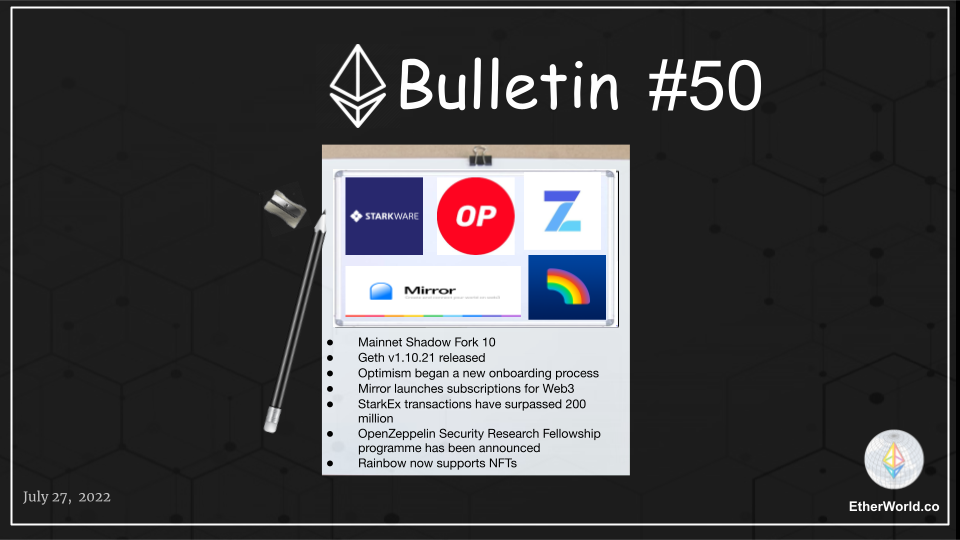 Ethereum Bulletin #50