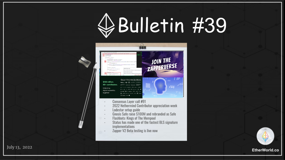 Ethereum Bulletin #39