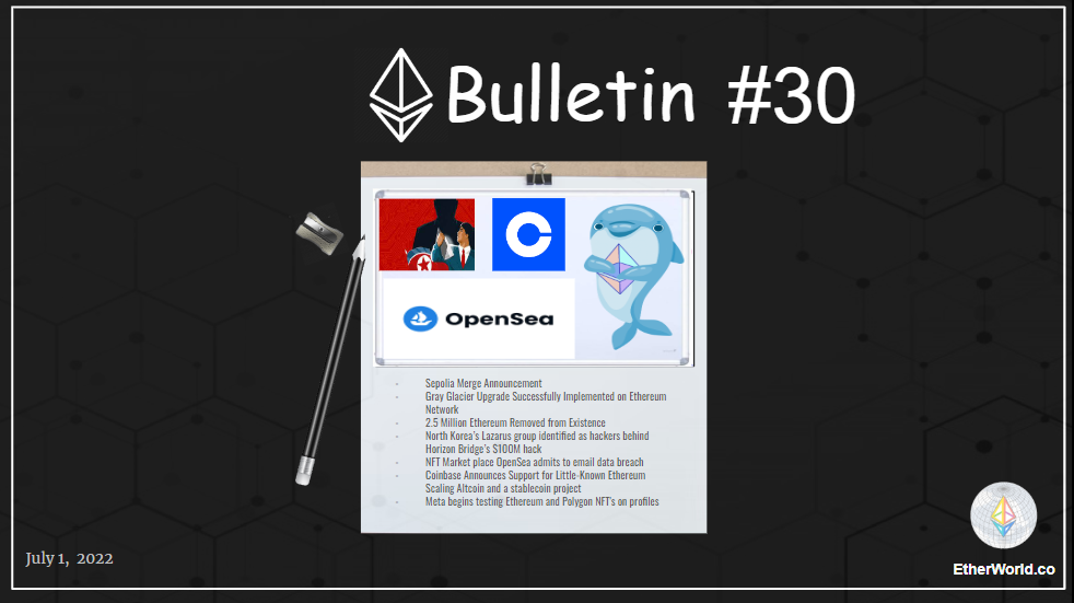Ethereum Bulletin #30