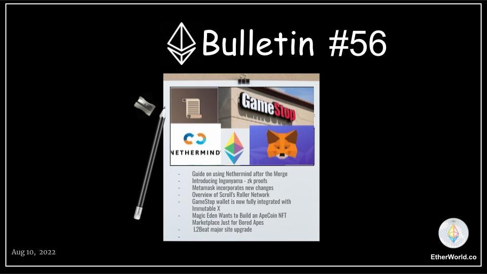 Ethereum Bulletin #56