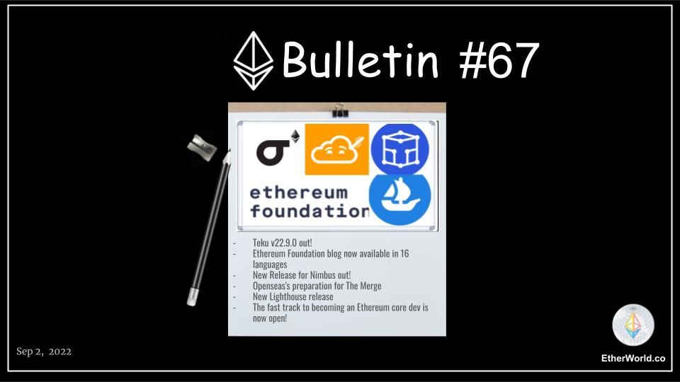 Ethereum Bulletin #67