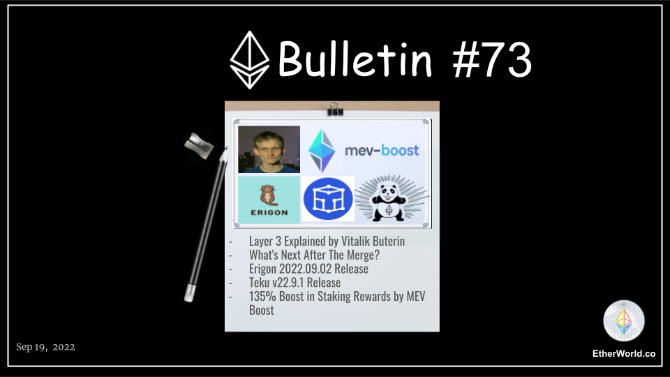 Ethereum Bulletin #73