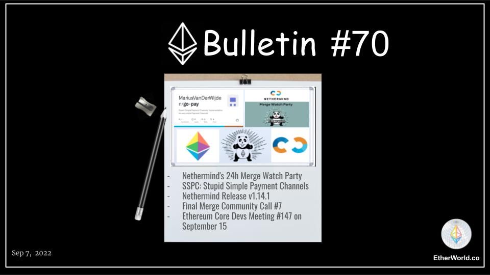 Ethereum Bulletin #70