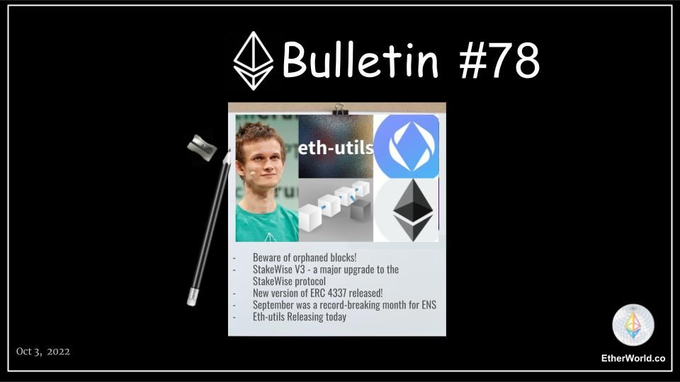 Ethereum Bulletin #78