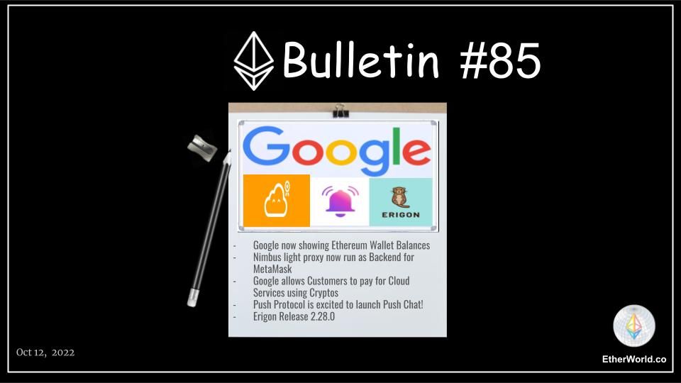 Ethereum Bulletin #85