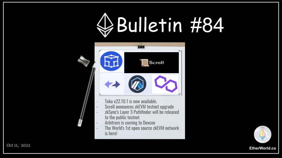 Ethereum Bulletin #84