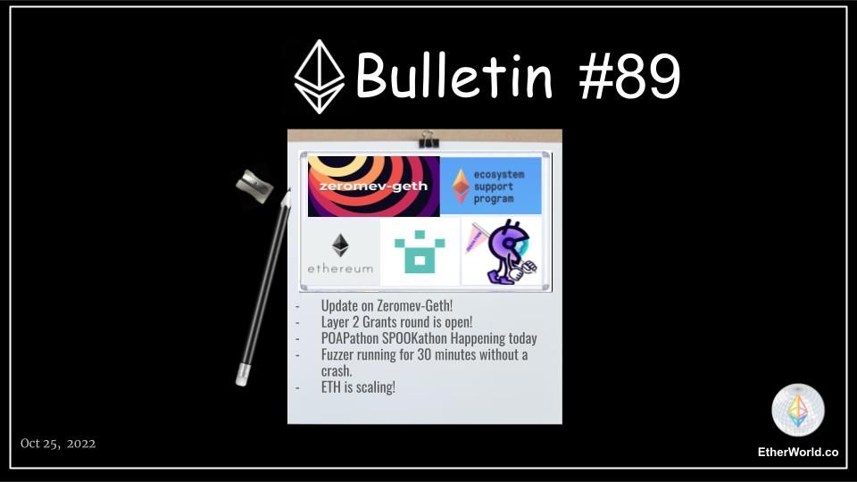 Ethereum Bulletin #89