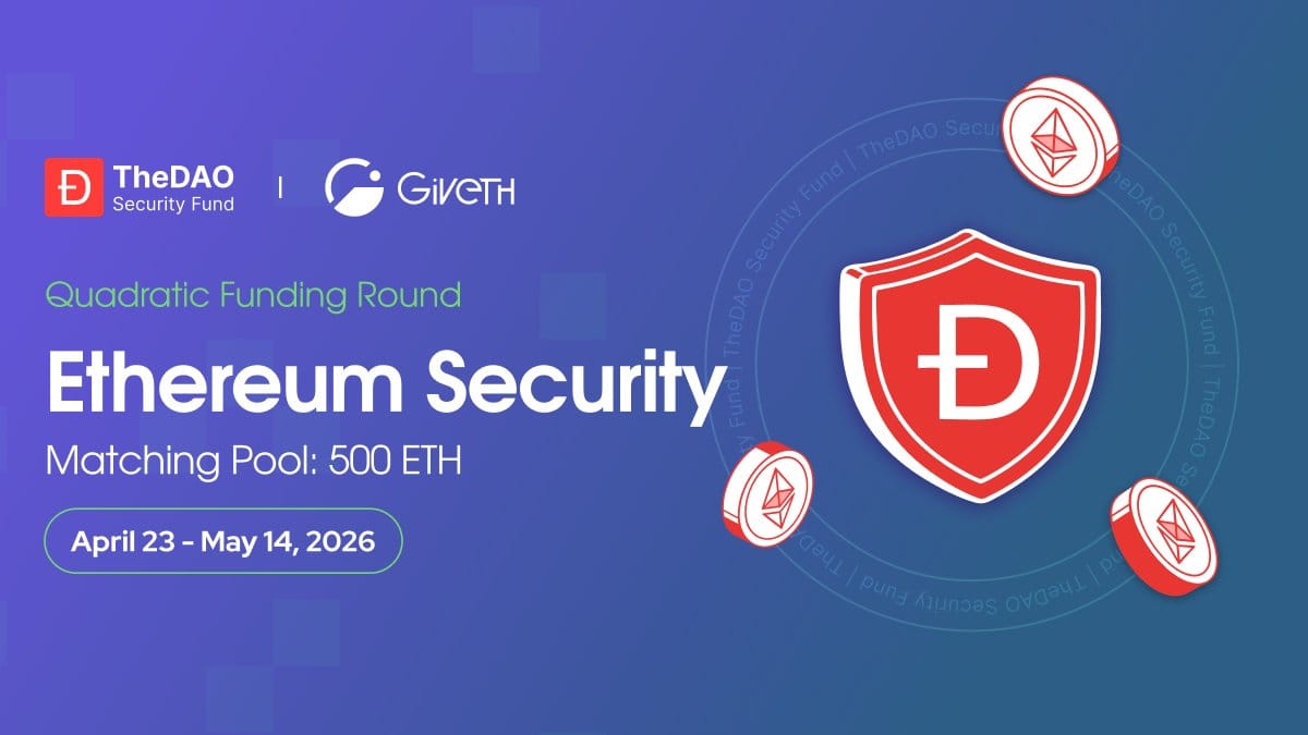 TheDAO Security Fund’s First Funding Round Goes Live with Over $1M for Ethereum Security