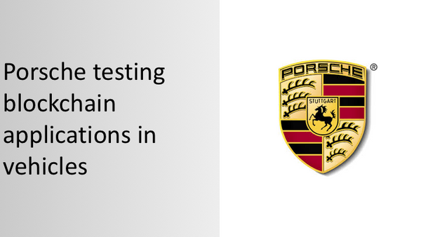 Porsche testing blockchain applications in vehicles