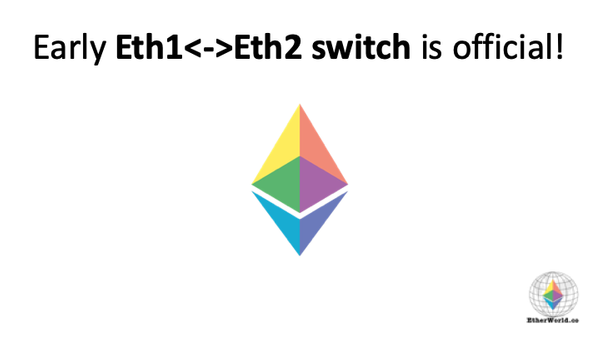 Early Eth1<->Eth2 switch is official!