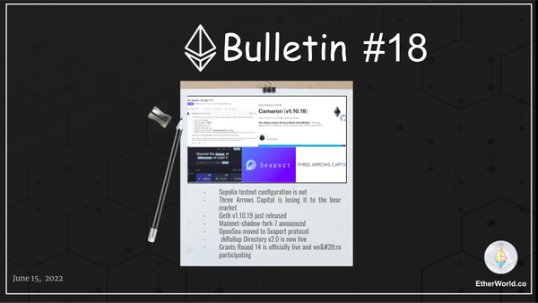Ethereum Bulletin #18