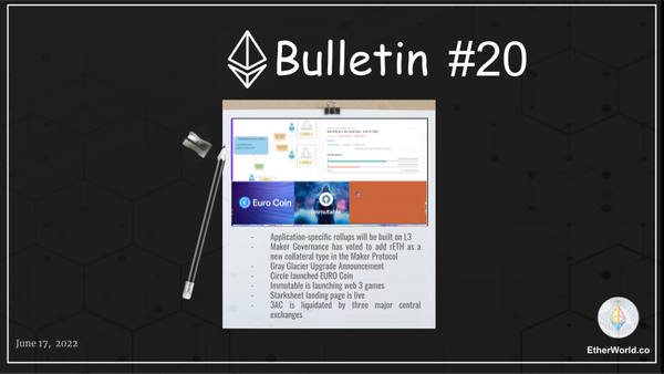 Ethereum Bulletin #20