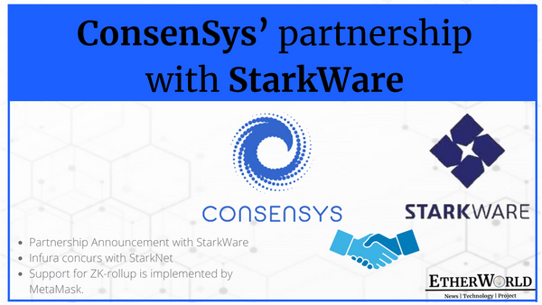 ConsenSys’ partnership with StarkWare (ZK-rollup to Infura and MetaMask)