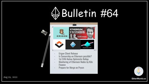 Ethereum Bulletin #64