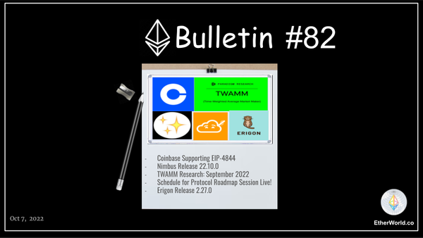 Ethereum Bulletin #82