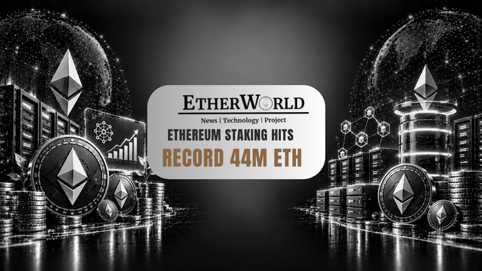 Ethereum Staking Hits Record 44M ETH