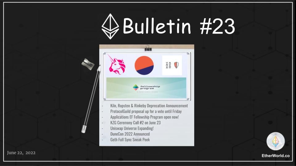 Ethereum Bulletin #23