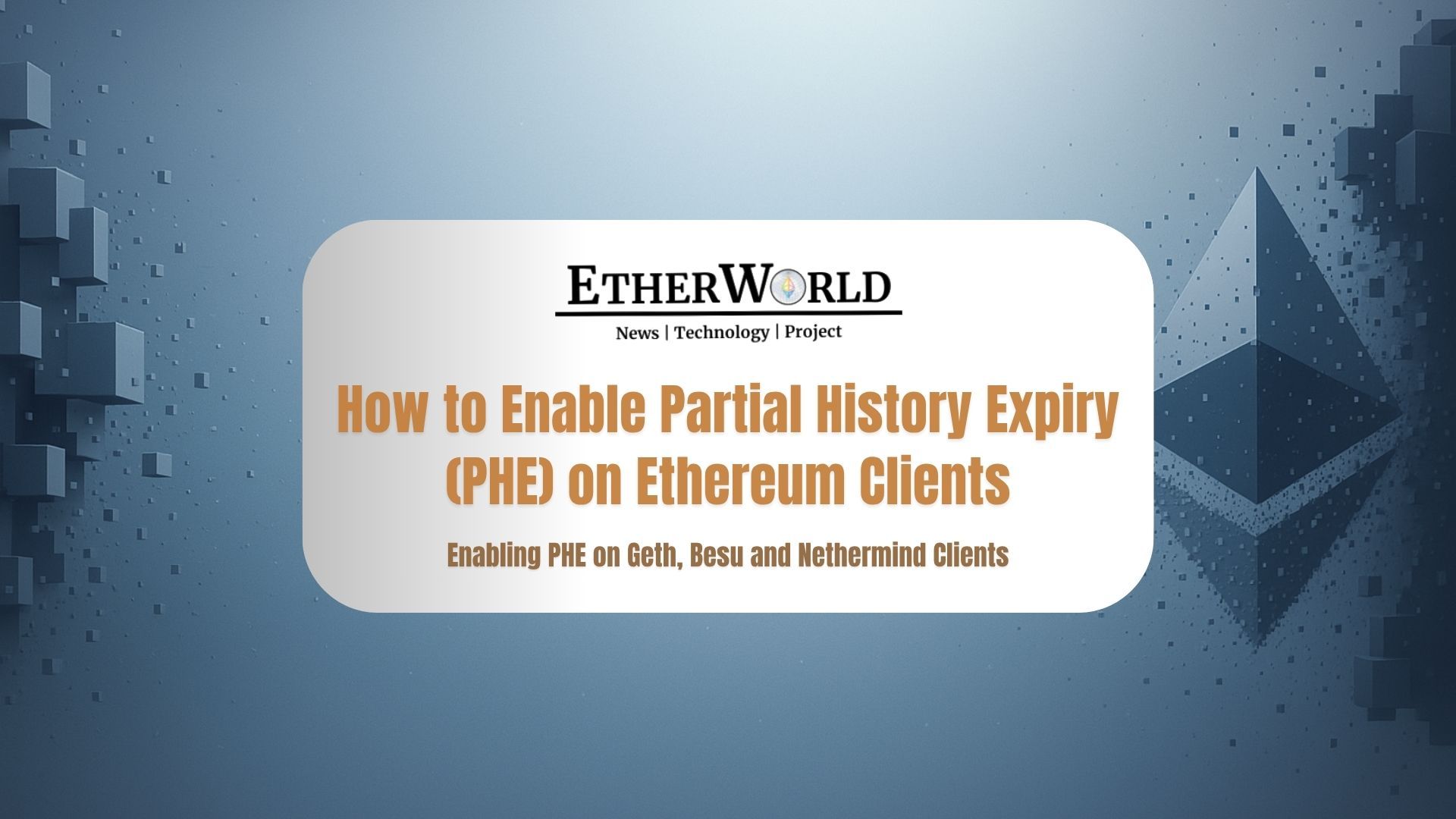 Partial History Expiry (PHE) has quietly shipped across Ethereum’s major clients, Geth, Besu, Nethermind and it's a foundational shift for node operators.