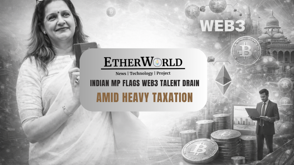 Indian MP Flags Crypto Talent Drain Amid Heavy Taxation