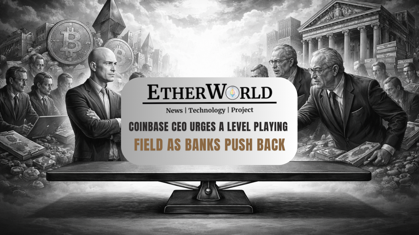 Coinbase CEO Urges a Level Playing Field as Banks Push Back